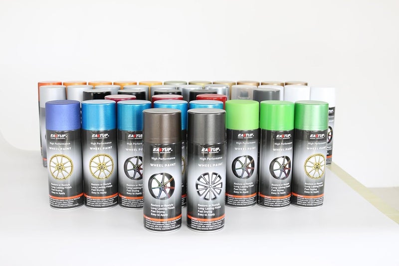 EASTUP Premium Metallic Chartreuse Light-Green Acrylic Enamel Wheel Paint - Brilliant Finish, High Durability, Fade-resistant, Quick Drying Rim Coating Spray Paint. - Image 4